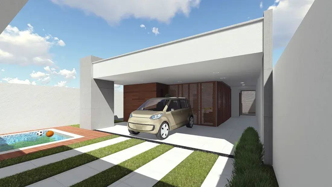 Projeto — Residência com área de lazer
